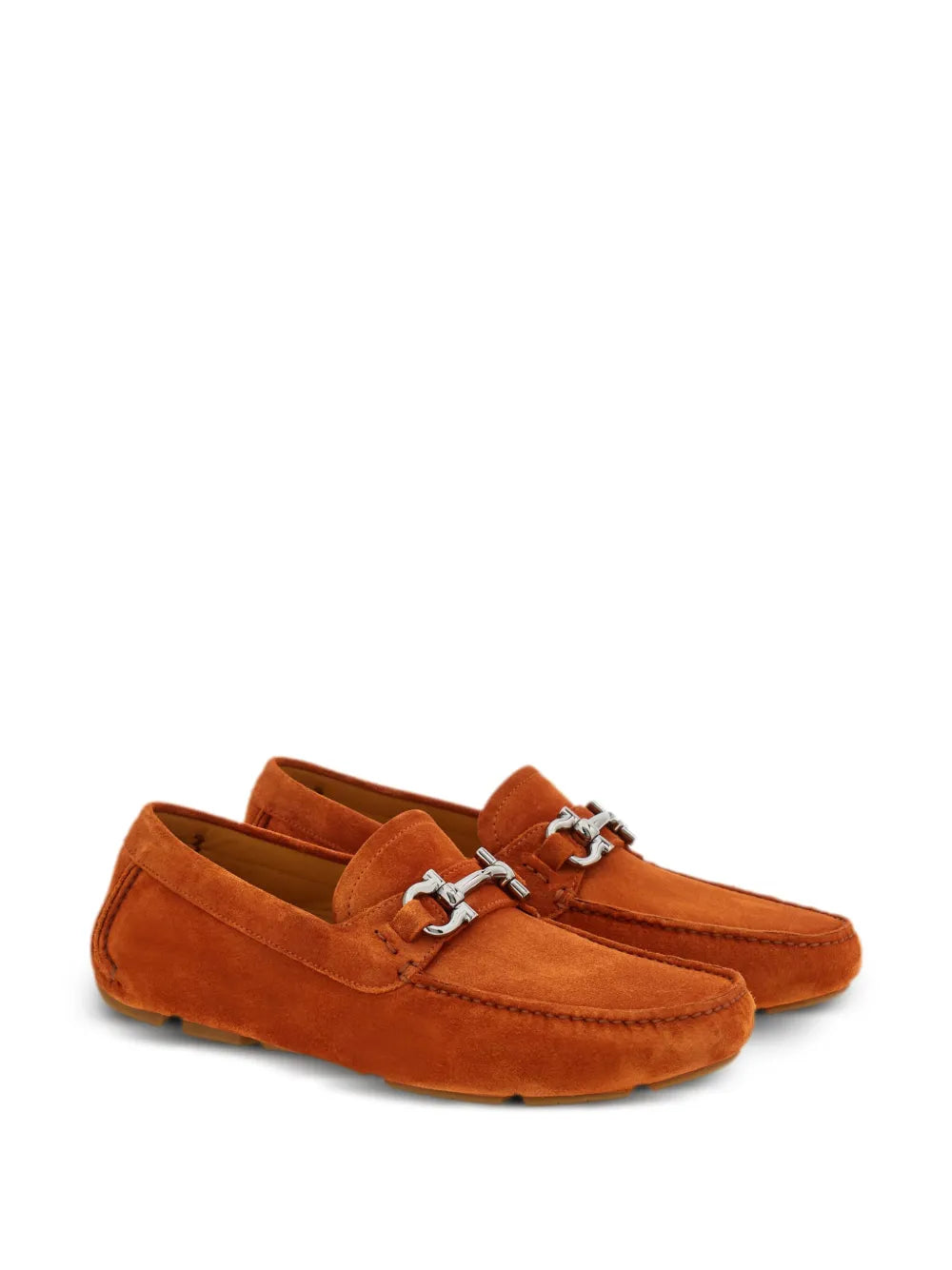 Ferragamo Gancini Suede Driving Shoes
