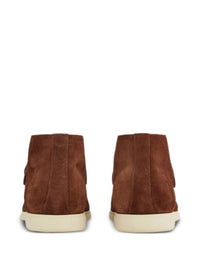 Ferragamo Gancini-Buckle Suede Boots