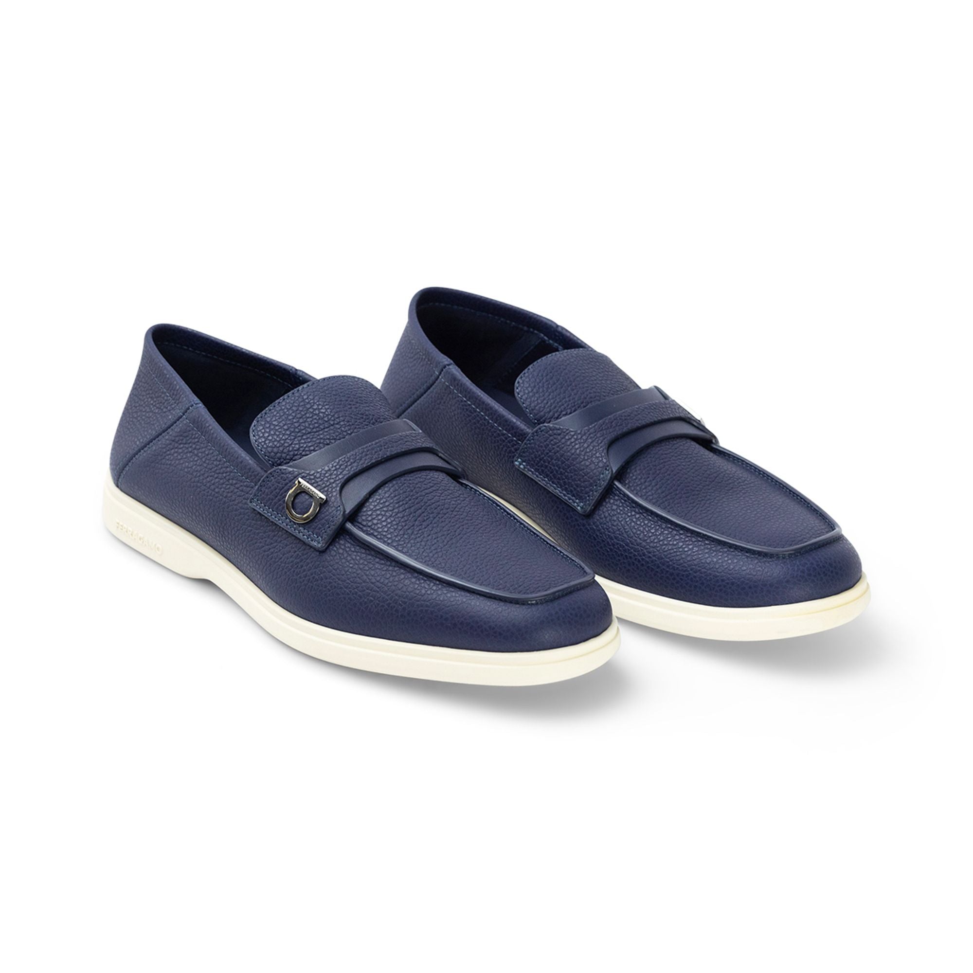 Ferragamo Gancini-Plaque Leather Loafers