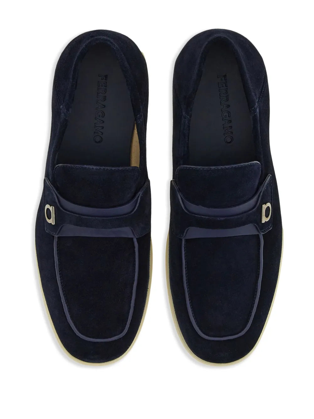【専用】Salvatore Ferragamo Gancini Suede Ferragamo Deconstructed Gancini-Detailed Suede Loafers – Bluefly