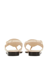 Ferragamo Gancini-Buckle Leather Sandals