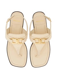 Ferragamo Gancini-Buckle Leather Sandals