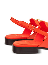 Ferragamo Gancini Leather Flat Sandals