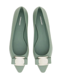 Ferragamo New Vara-Bow Lambskin Ballerina Shoes