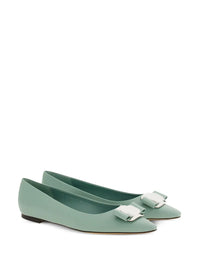 Ferragamo New Vara-Bow Lambskin Ballerina Shoes