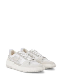 Ferragamo Mesh Suede Lace-Up Sneakers