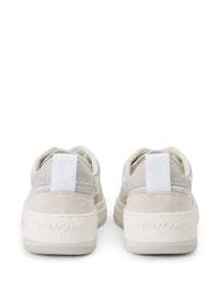 Ferragamo Mesh Suede Lace-Up Sneakers