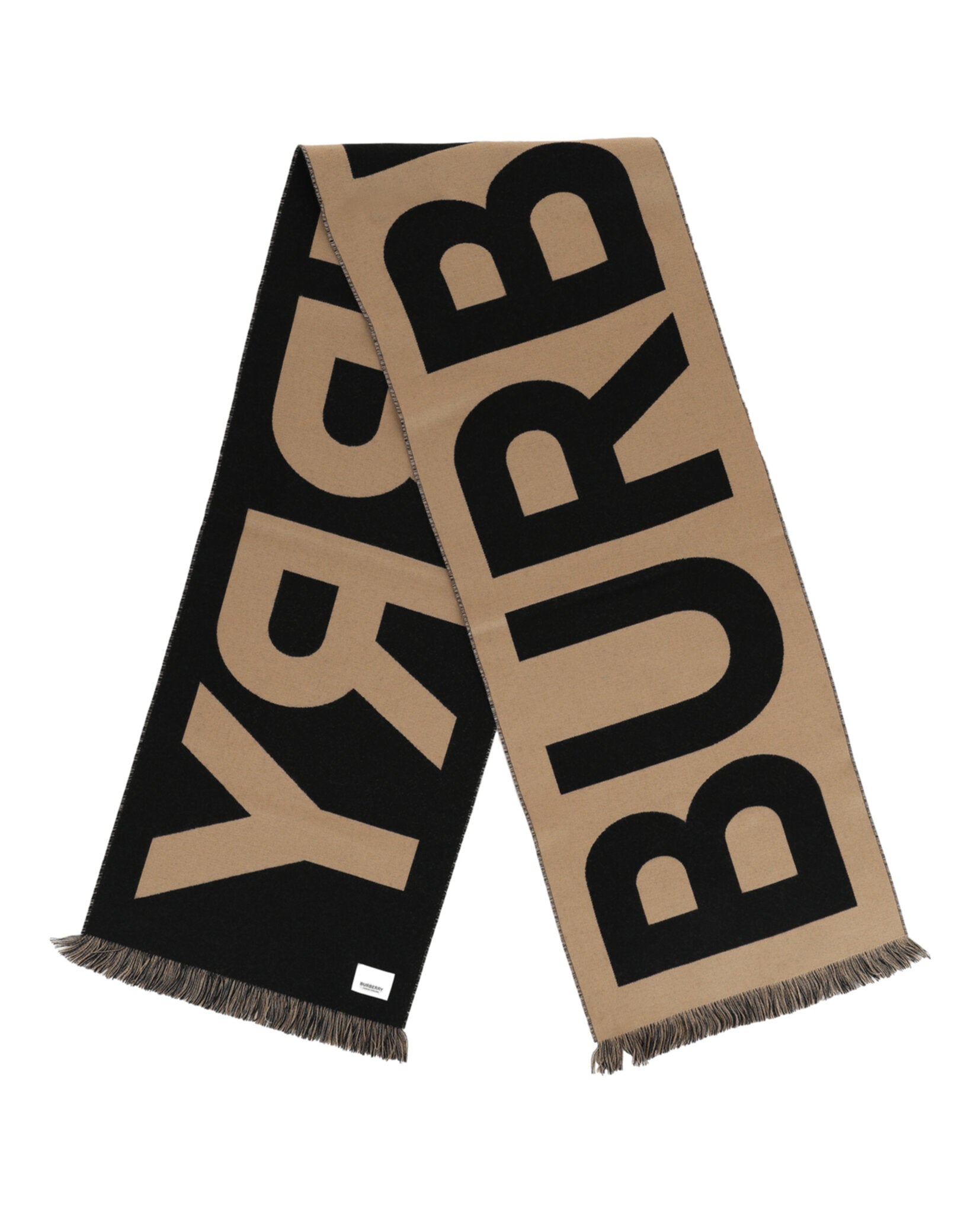 Burberry Womens Logo Wool Scarf