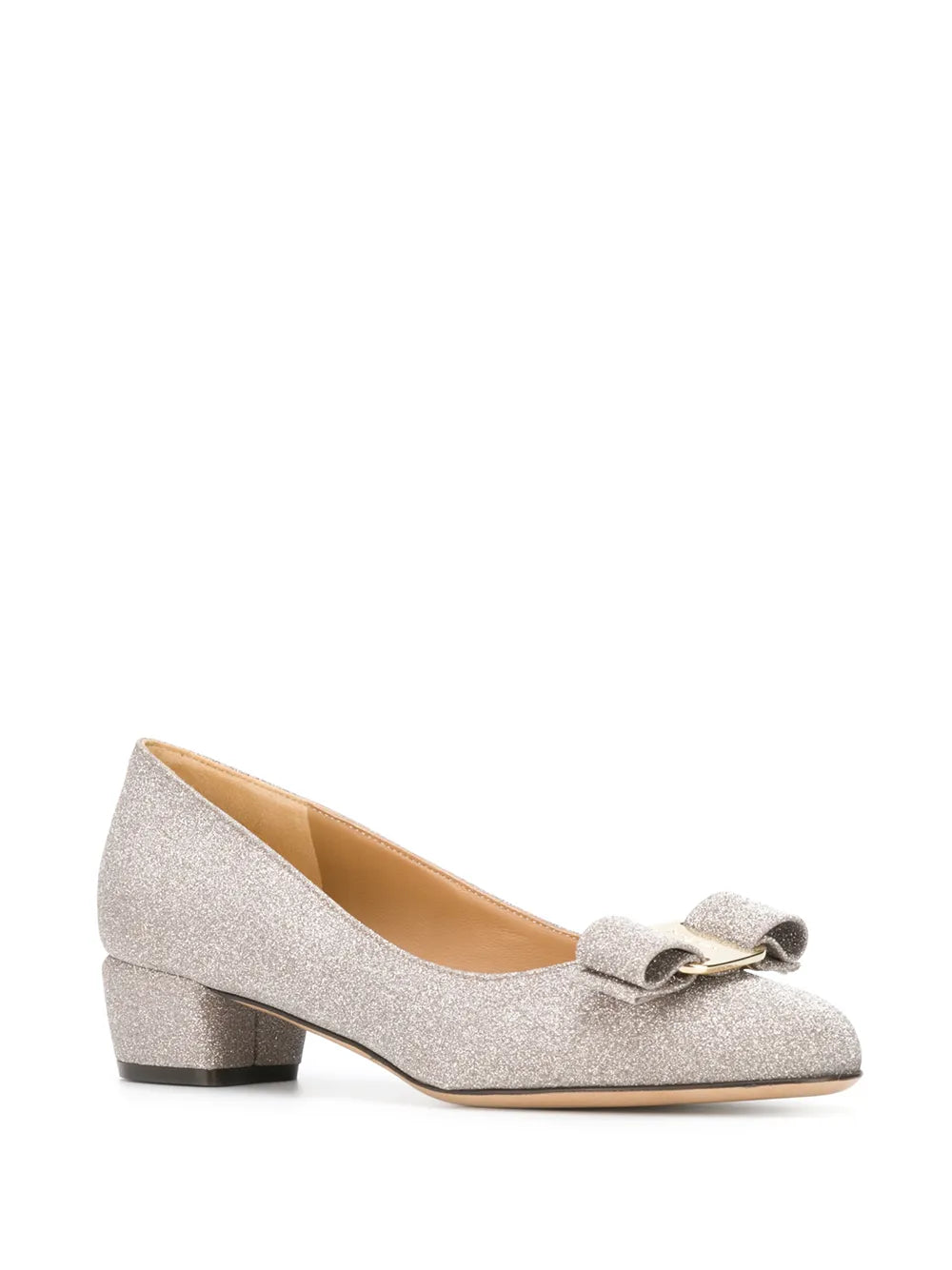 Ferragamo Vara Bow Glitter Pumps