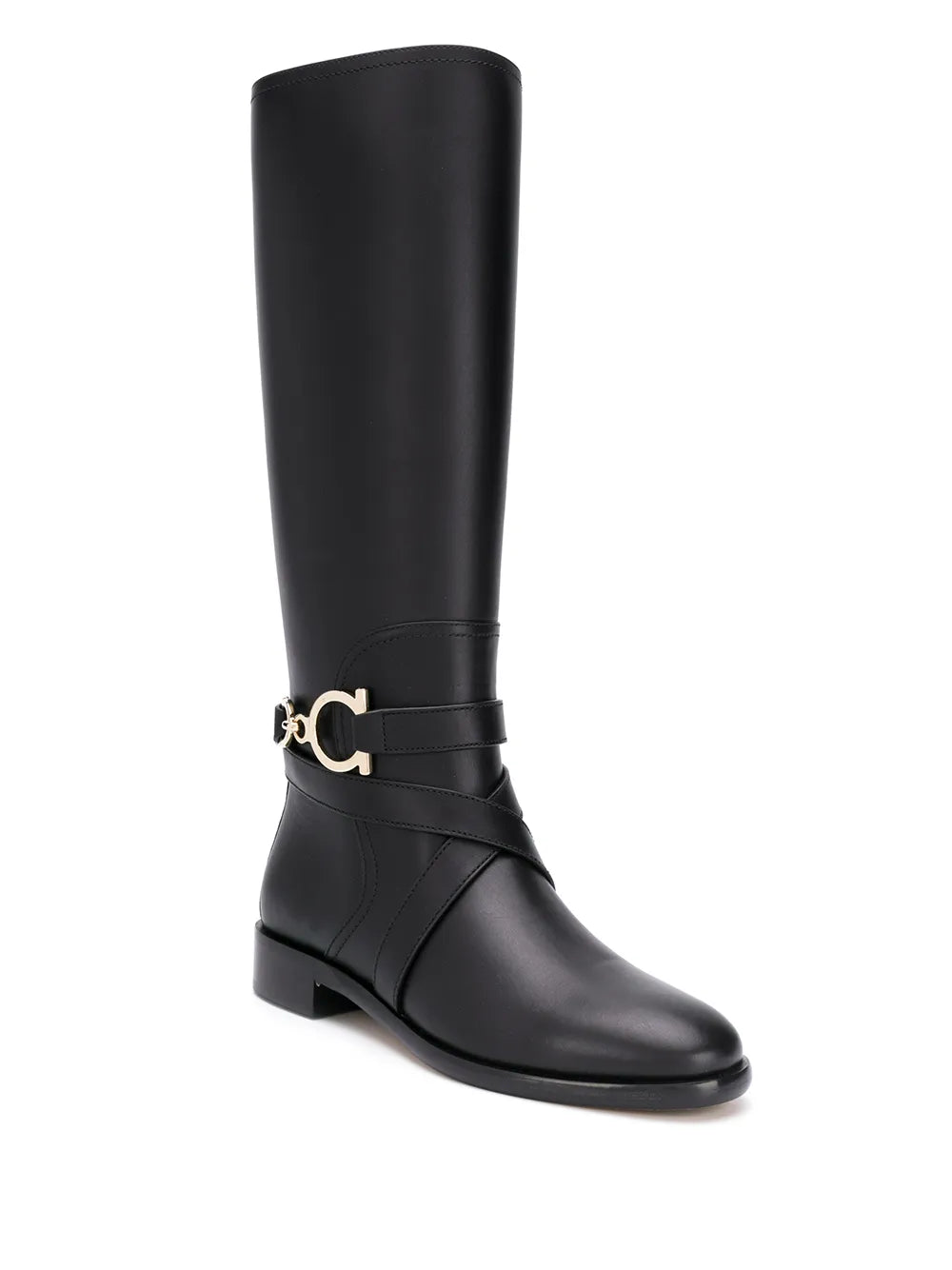 Ferragamo Gancini Knee-High Boots