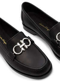 Ferragamo Gancini Plaque Low-Heel Loafers