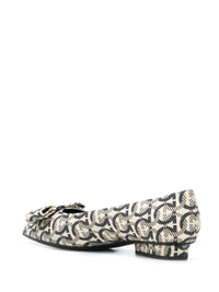 Ferragamo Viva Gancini-Woven Ballerinas