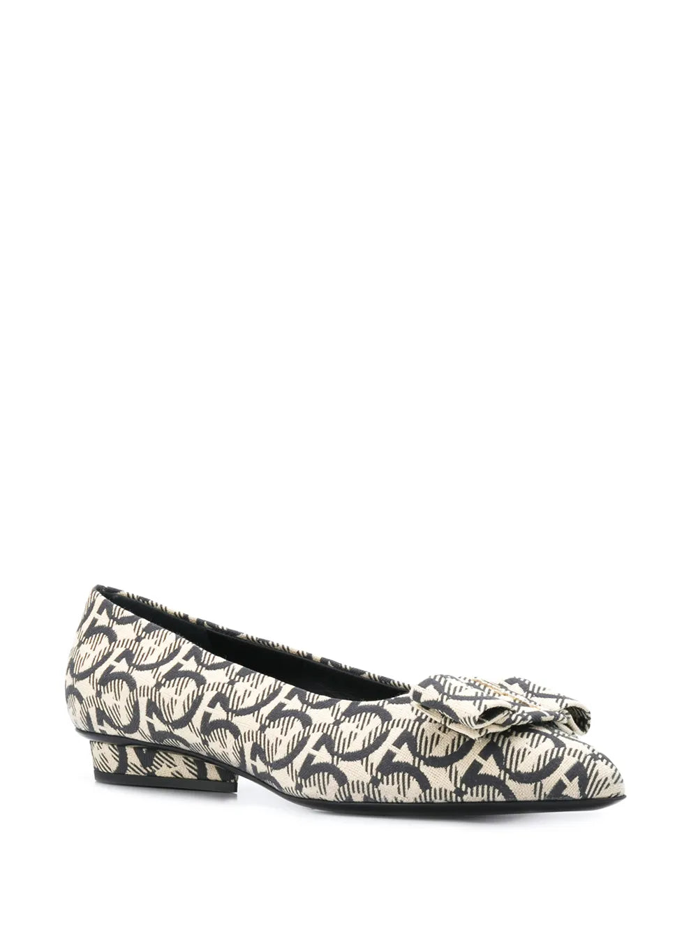 Ferragamo Viva Gancini-Woven Ballerinas