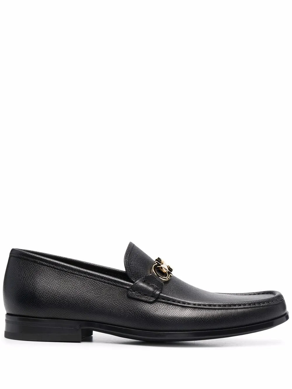 Ferragamo Gancini-Plaque Leather Loafers
