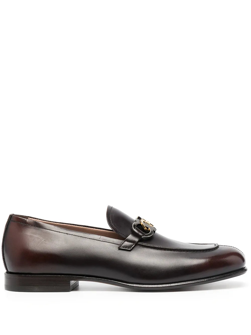 Ferragamo Gancini Square-Toe Loafers