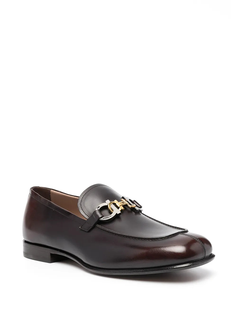 Ferragamo Gancini Square-Toe Loafers