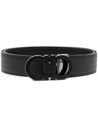 Ferragamo Gancini Embossed Leather Belt
