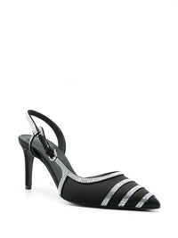 Ferragamo 85Mm Rhinestone Slingback Pumps