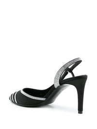 Ferragamo 85Mm Rhinestone Slingback Pumps