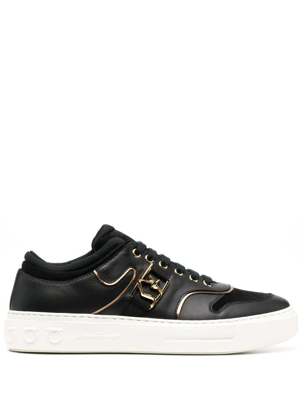 Ferragamo Borg Logo Low-Top Sneakers