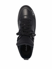 Ferragamo High-Top Leather Sneakers