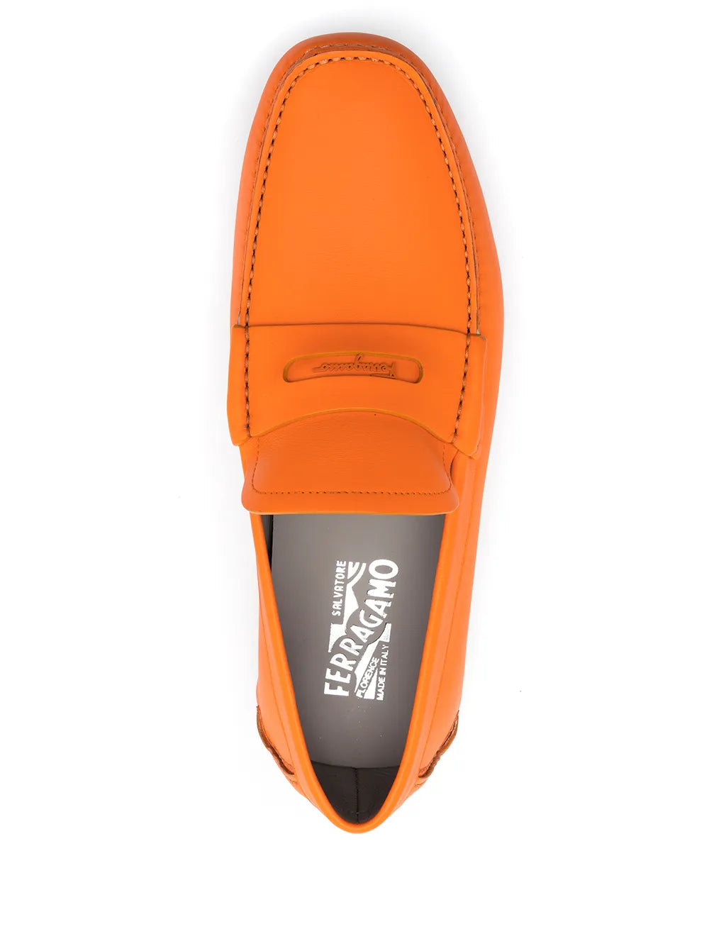 Ferragamo Penny-Slot Leather Driving Loafers