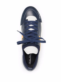 Ferragamo Logo-Print Lace-Up Sneakers