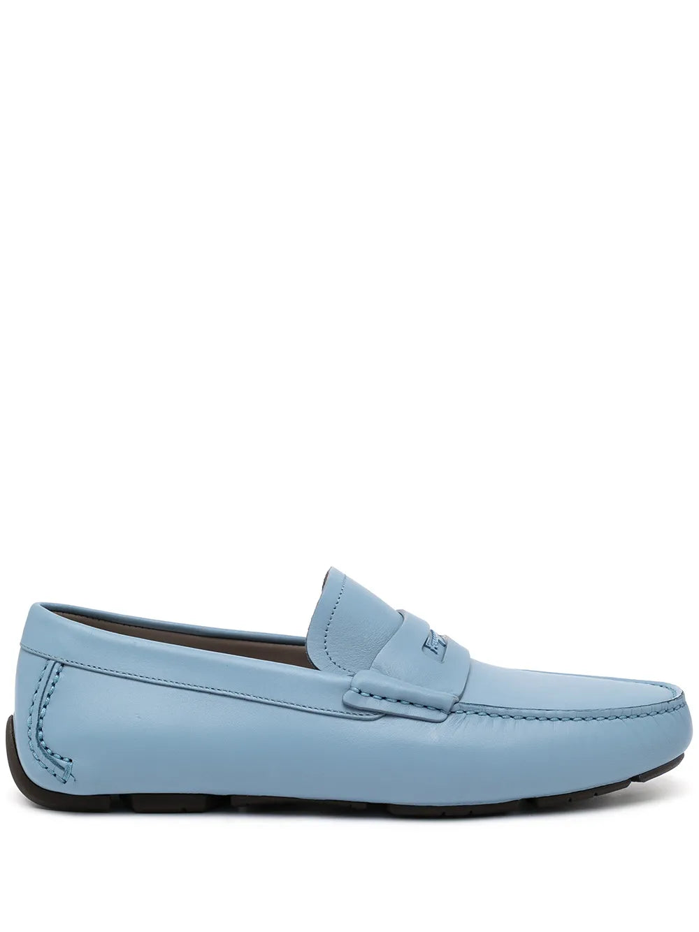 Ferragamo Round-Toe Leather Loafers