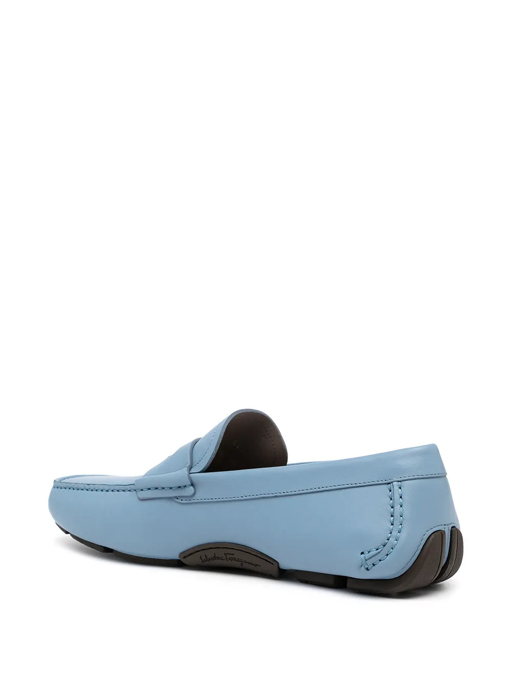 Ferragamo Round-Toe Leather Loafers