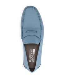 Ferragamo Round-Toe Leather Loafers