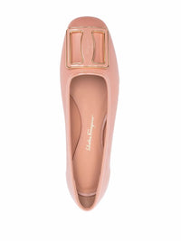 Ferragamo Embossed-Logo Plaque Ballerina Shoes