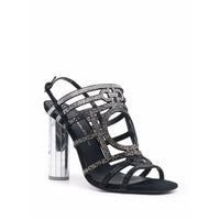 Ferragamo Crystal-Embellished Block-Heel Sandals