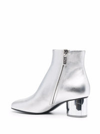 Ferragamo Mirrored Heel Leather Ankle Boots