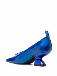 Ferragamo F Heel Leather Pumps