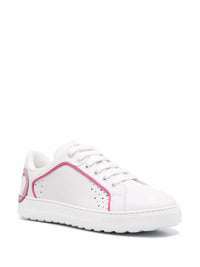 Ferragamo Manhattan Gancini-Print Sneakers