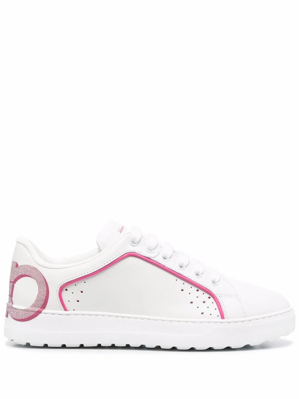 Ferragamo Manhattan Gancini-Print Sneakers