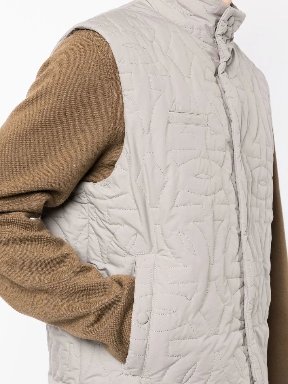 Ferragamo Quilted Funnel Neck Gilet