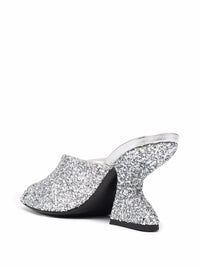 Ferragamo 80Mm Sansu Metallic Glitter Sandals