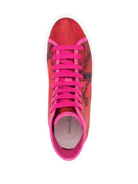 Ferragamo Scarf-Print High-Top Trainers