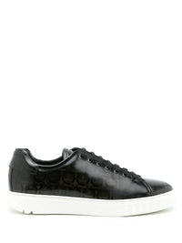 Ferragamo Cube Gancini-Print Sneakers