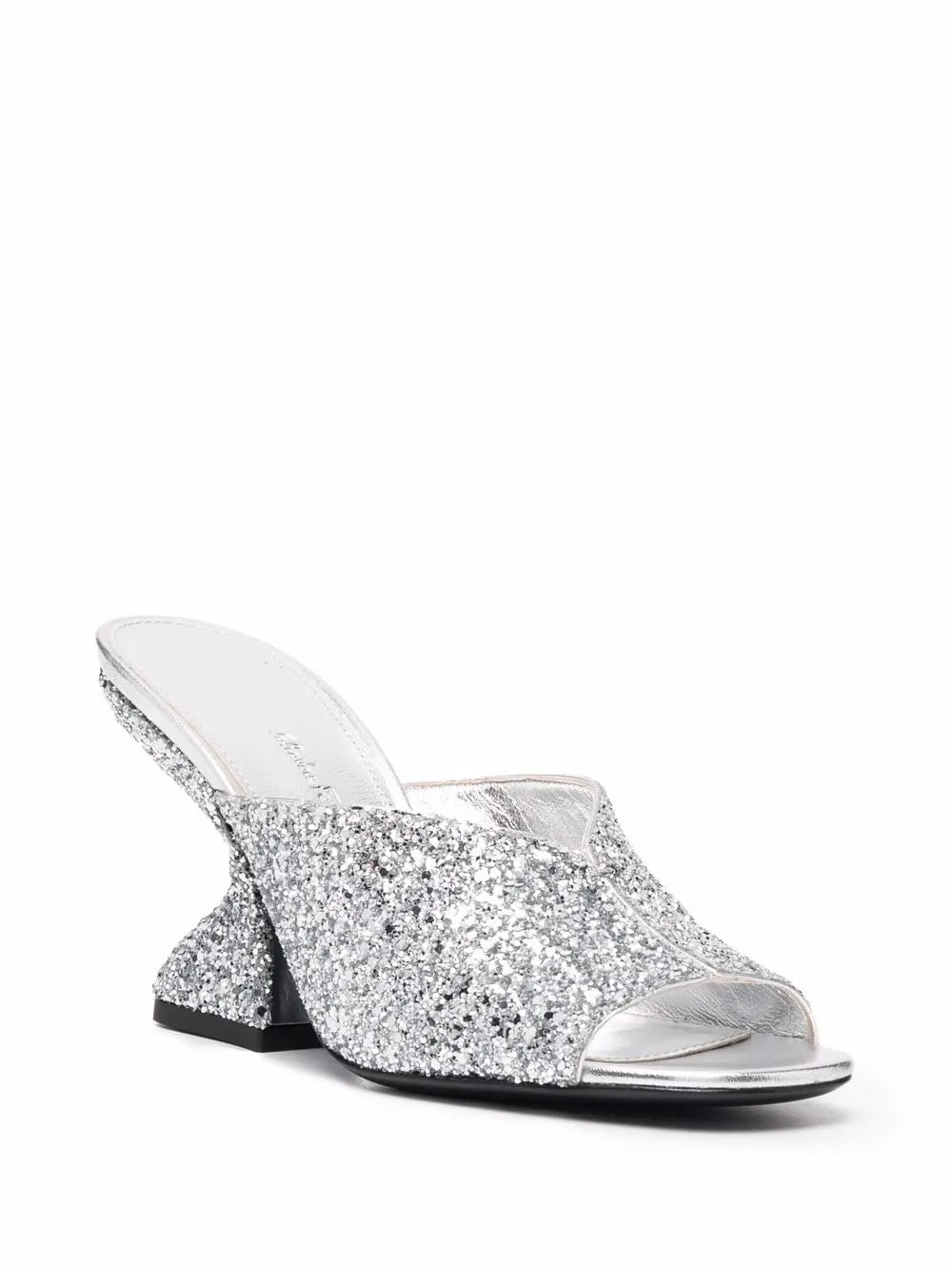 Ferragamo 80Mm Sansu Metallic Glitter Sandals