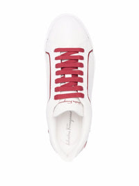 Ferragamo Manhattan Gancini-Print Sneakers