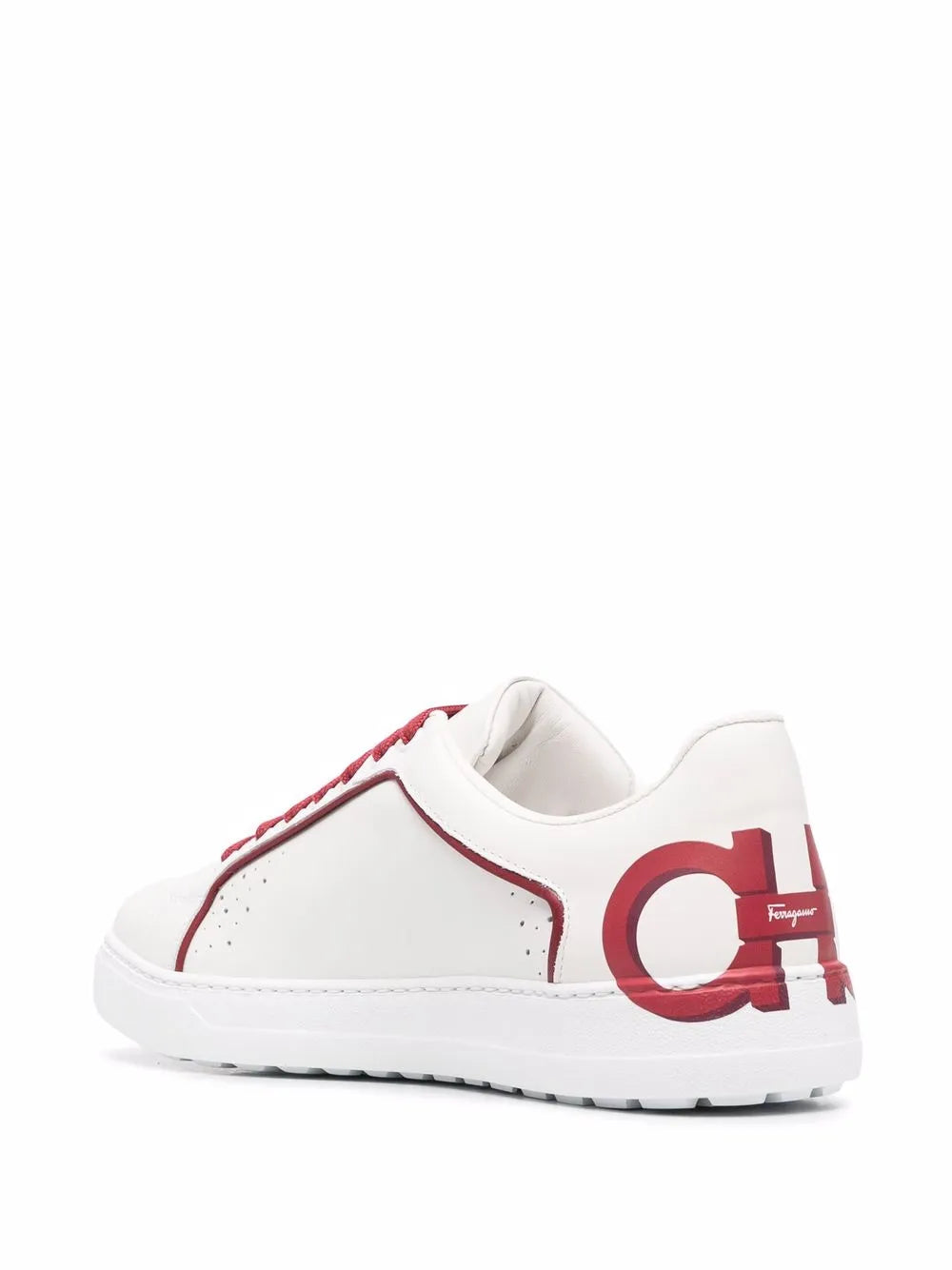 Ferragamo Manhattan Gancini-Print Sneakers