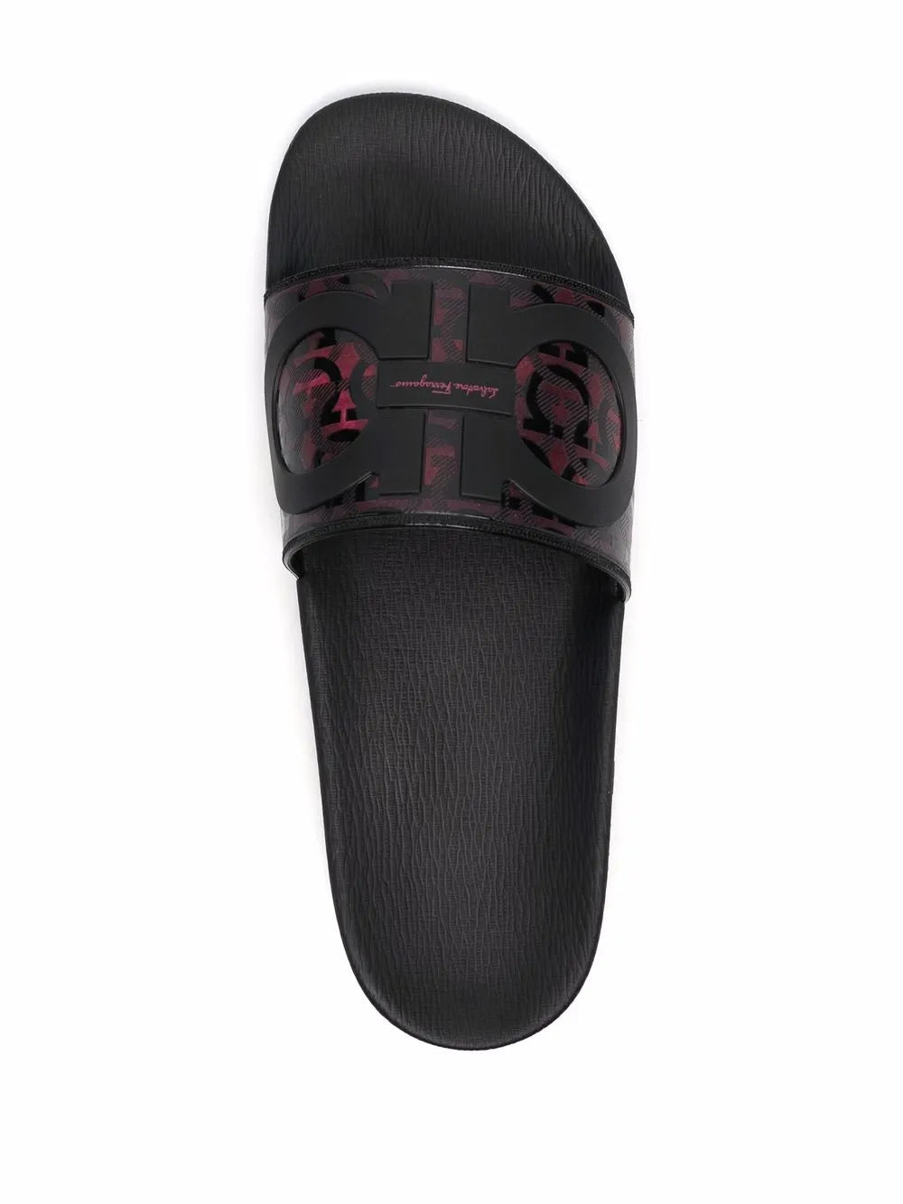 Ferragamo Groove Logo-Embossed Sliders