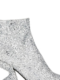 Ferragamo Glitter-Effect Sculpted-Heel Ankle Boots