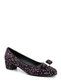 Ferragamo Vara Sequin-Embellished Pumps