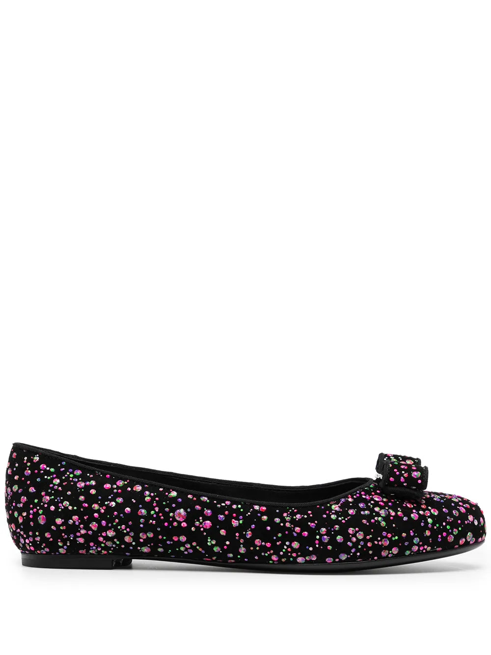 Ferragamo Varina Leather Ballerina Shoes