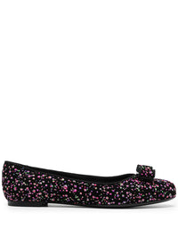 Ferragamo Varina Leather Ballerina Shoes