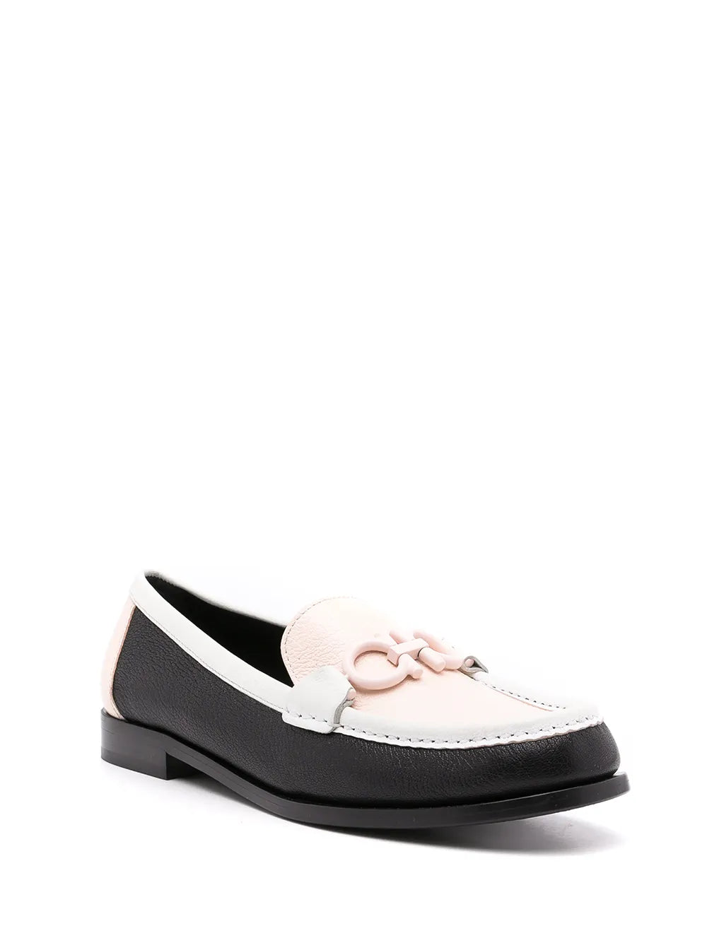 Ferragamo Gancini Leather Moccasin Loafers