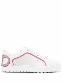 Ferragamo Manhattan Gancini-Print Sneakers